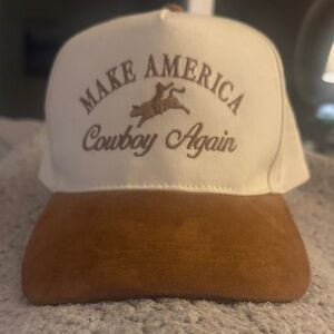 David and Young Cream and Brown Cowboy Hat